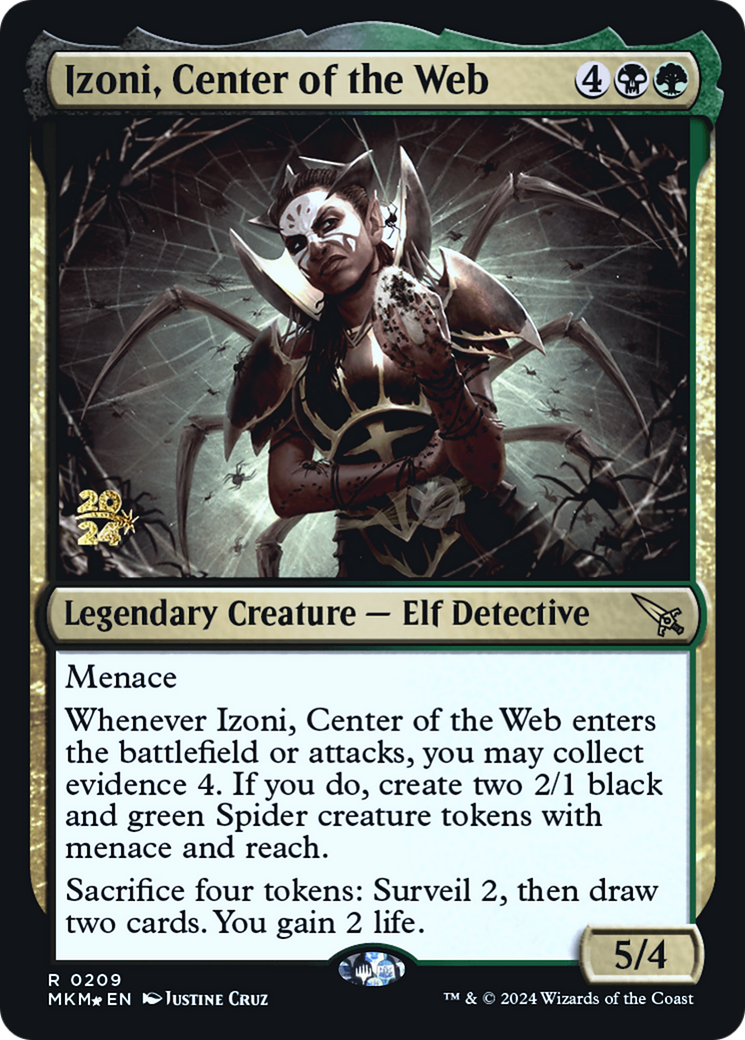 Izoni, Center of the Web [Murders at Karlov Manor Prerelease Promos] | Jomio and Rueliete's Cards and Comics