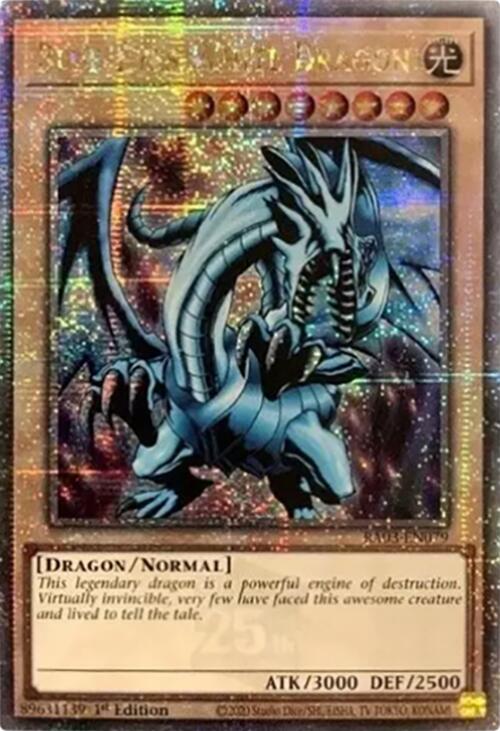 Blue-Eyes White Dragon (Quarter Century Secret Rare) [RA03-EN079] Quarter Century Secret Rare | Jomio and Rueliete's Cards and Comics
