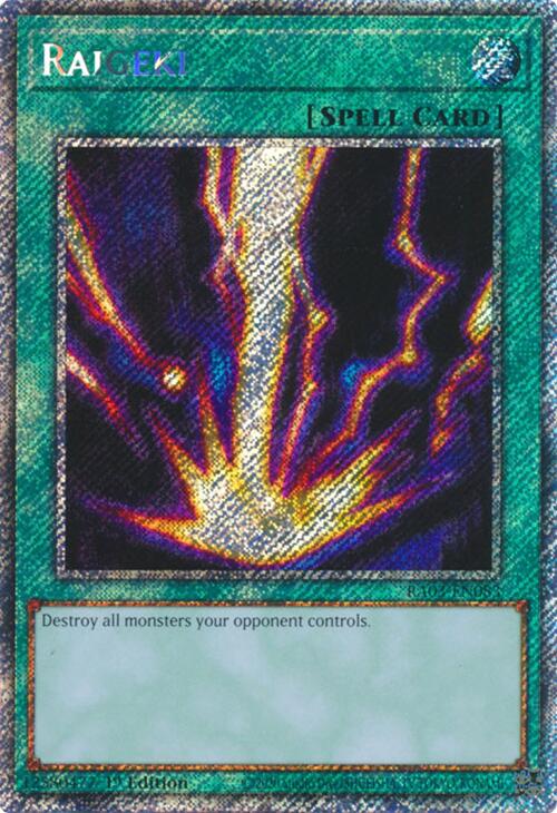 Raigeki (Platinum Secret Rare) [RA03-EN083] Platinum Secret Rare | Jomio and Rueliete's Cards and Comics
