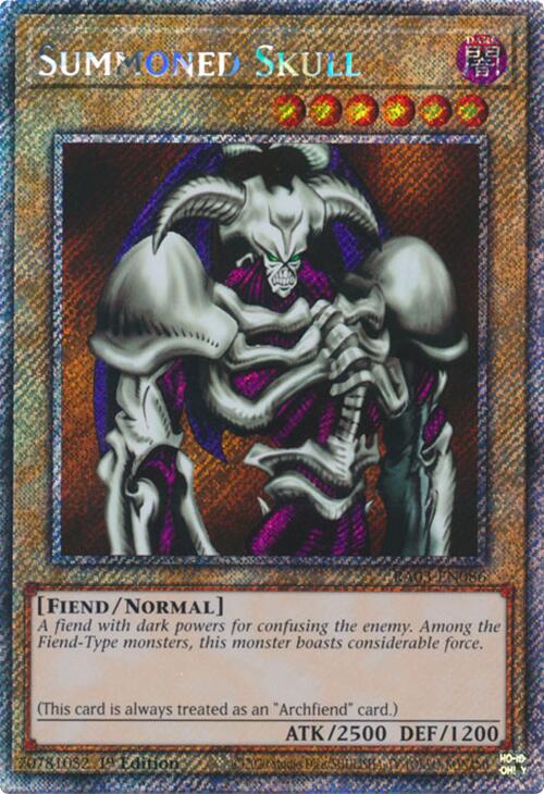 Summoned Skull (Platinum Secret Rare) [RA03-EN086] Platinum Secret Rare | Jomio and Rueliete's Cards and Comics