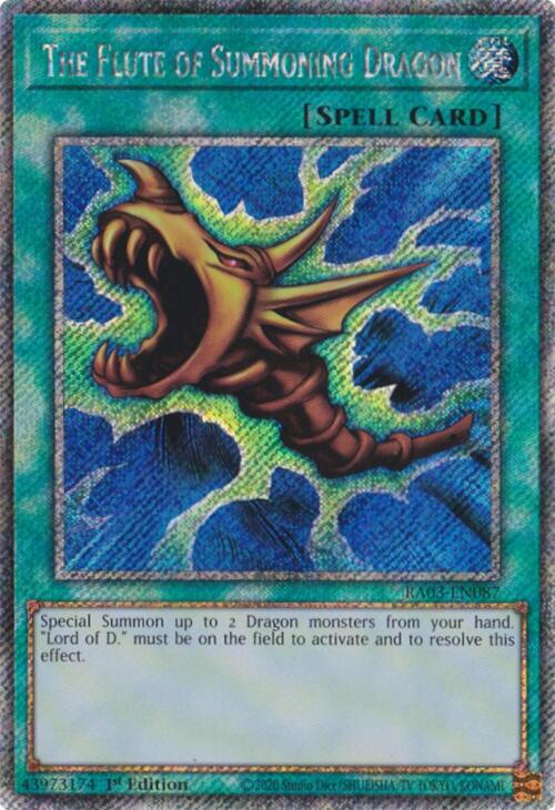 The Flute of Summoning Dragon (Platinum Secret Rare) [RA03-EN087] Platinum Secret Rare | Jomio and Rueliete's Cards and Comics