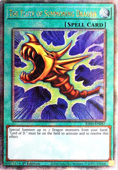 The Flute of Summoning Dragon (Quarter Century Secret Rare) [RA03-EN087] Quarter Century Secret Rare | Jomio and Rueliete's Cards and Comics