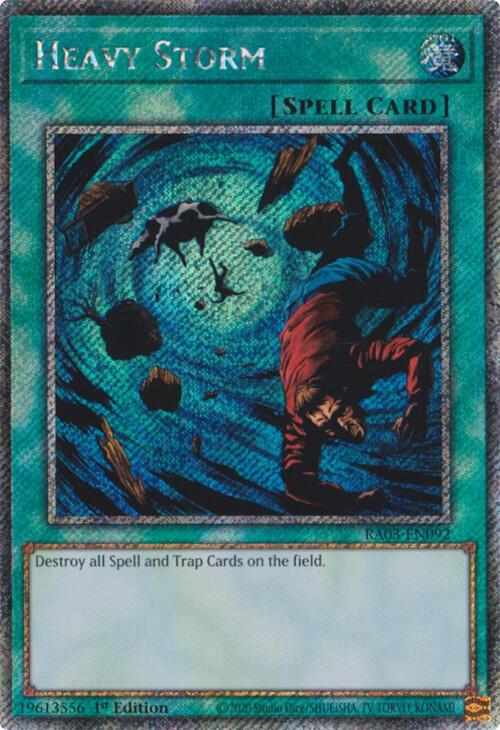 Heavy Storm (Platinum Secret Rare) [RA03-EN092] Platinum Secret Rare | Jomio and Rueliete's Cards and Comics