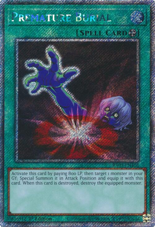Premature Burial (Platinum Secret Rare) [RA03-EN103] Platinum Secret Rare | Jomio and Rueliete's Cards and Comics
