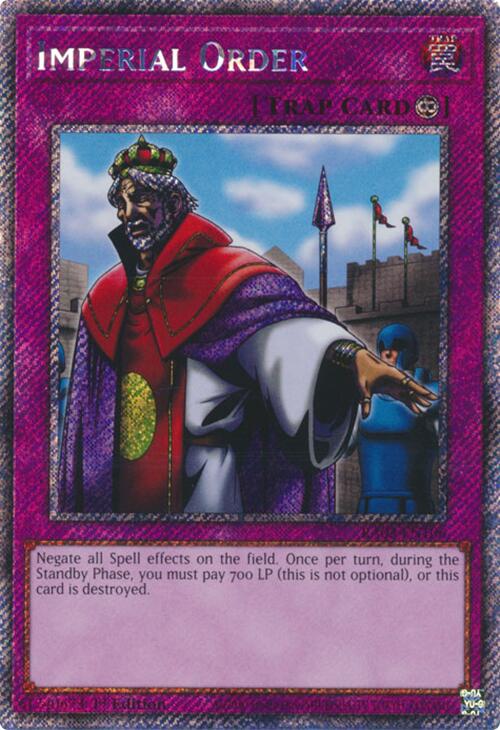 Imperial Order (Platinum Secret Rare) [RA03-EN106] Platinum Secret Rare | Jomio and Rueliete's Cards and Comics