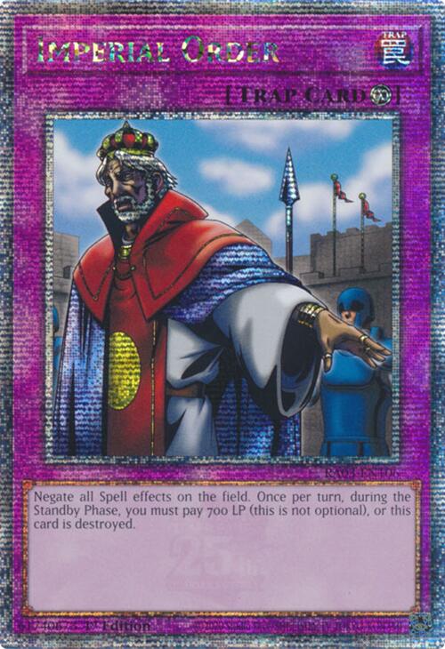 Imperial Order (Quarter Century Secret Rare) [RA03-EN106] Quarter Century Secret Rare | Jomio and Rueliete's Cards and Comics