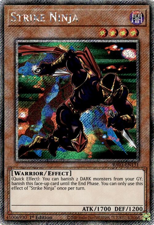 Strike Ninja (Platinum Secret Rare) [RA03-EN131] Platinum Secret Rare | Jomio and Rueliete's Cards and Comics