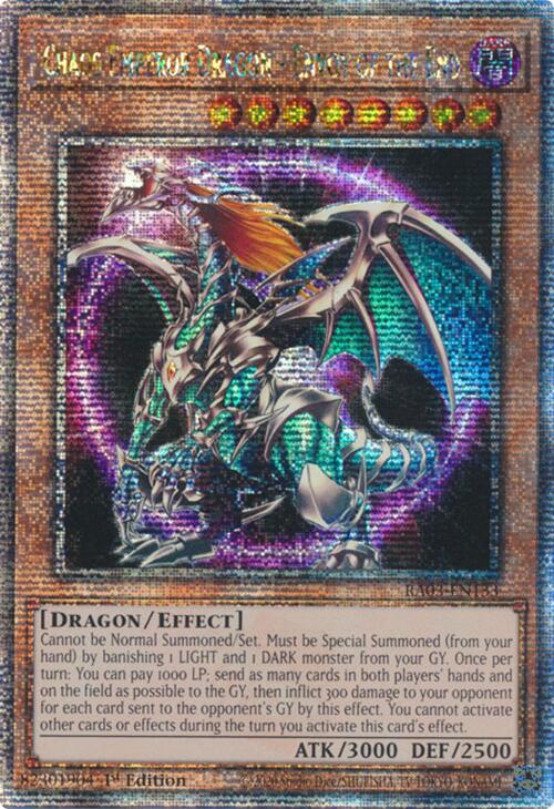 Chaos Emperor Dragon - Envoy of the End (Quarter Century Secret Rare) [RA03-EN133] Quarter Century Secret Rare | Jomio and Rueliete's Cards and Comics