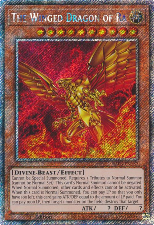 The Winged Dragon of Ra (Platinum Secret Rare) [RA03-EN137] Platinum Secret Rare | Jomio and Rueliete's Cards and Comics