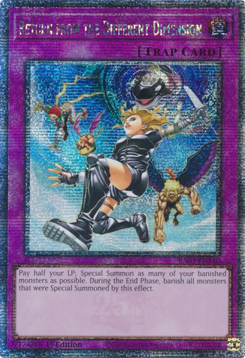 Return from the Different Dimension (Quarter Century Secret Rare) [RA03-EN140] Quarter Century Secret Rare | Jomio and Rueliete's Cards and Comics