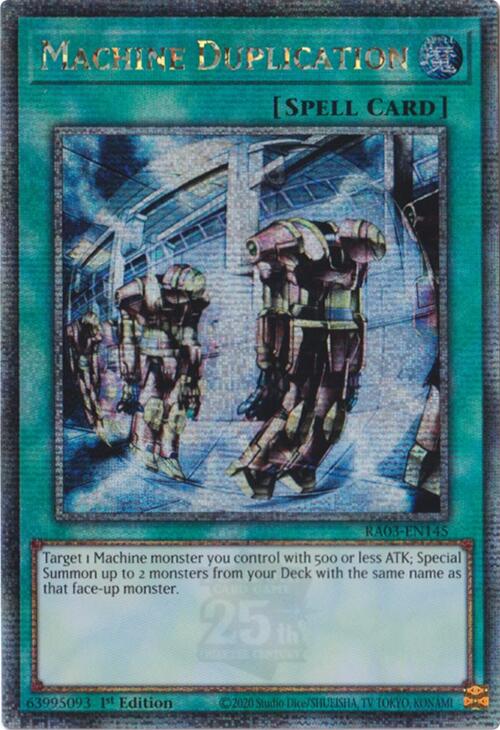 Machine Duplication (Quarter Century Secret Rare) [RA03-EN145] Quarter Century Secret Rare | Jomio and Rueliete's Cards and Comics