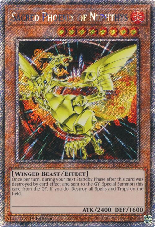 Sacred Phoenix of Nephthys (Platinum Secret Rare) [RA03-EN147] Platinum Secret Rare | Jomio and Rueliete's Cards and Comics