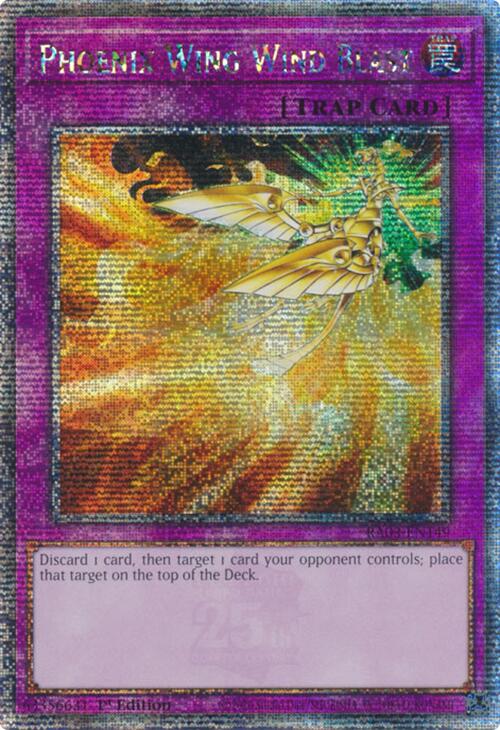 Phoenix Wing Wind Blast (Quarter Century Secret Rare) [RA03-EN149] Quarter Century Secret Rare | Jomio and Rueliete's Cards and Comics