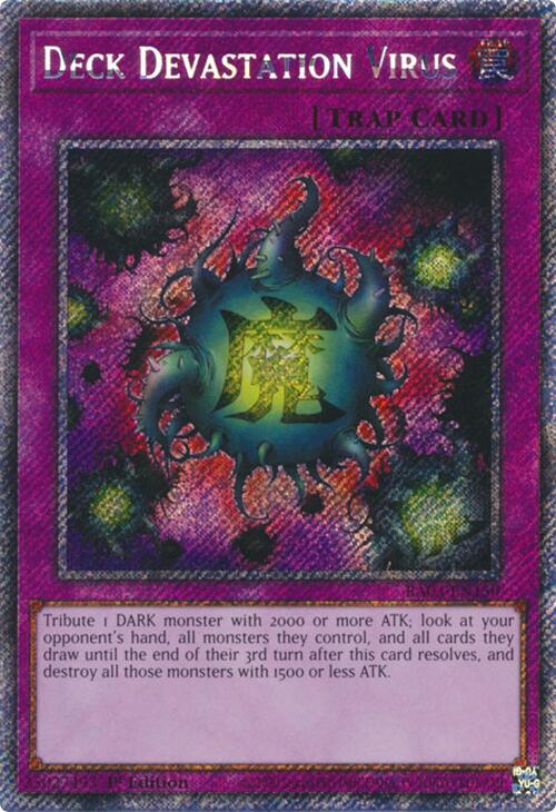 Deck Devastation Virus (Platinum Secret Rare) [RA03-EN150] Platinum Secret Rare | Jomio and Rueliete's Cards and Comics