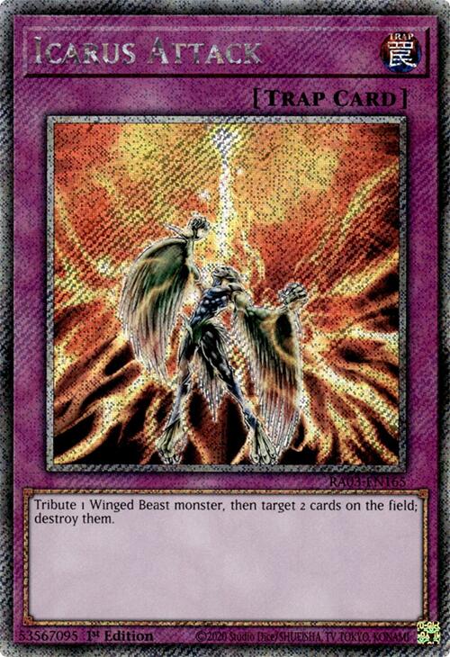 Icarus Attack (Platinum Secret Rare) [RA03-EN165] Platinum Secret Rare | Jomio and Rueliete's Cards and Comics