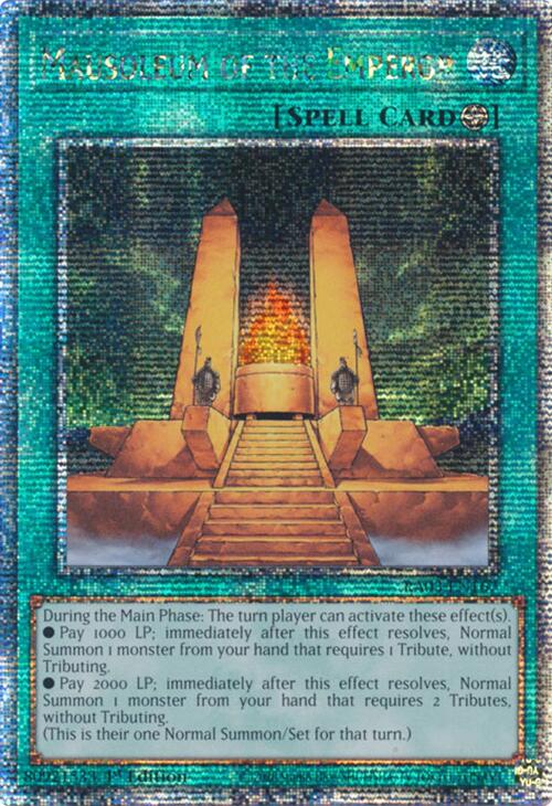 Mausoleum of the Emperor (Quarter Century Secret Rare) [RA03-EN167] Quarter Century Secret Rare | Jomio and Rueliete's Cards and Comics