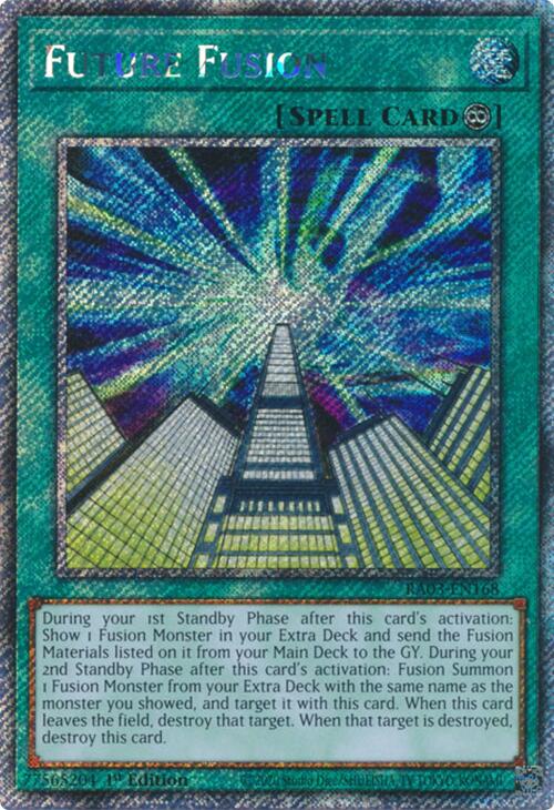 Future Fusion (Platinum Secret Rare) [RA03-EN168] Platinum Secret Rare | Jomio and Rueliete's Cards and Comics