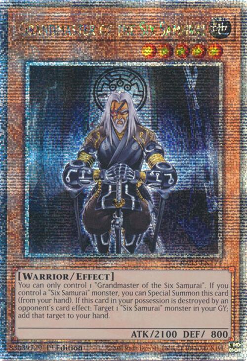 Grandmaster of the Six Samurai (Quarter Century Secret Rare) [RA03-EN174] Quarter Century Secret Rare | Jomio and Rueliete's Cards and Comics