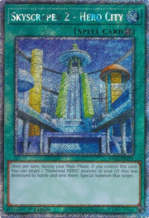 Skyscraper 2 - Hero City (Platinum Secret Rare) [RA03-EN175] Platinum Secret Rare | Jomio and Rueliete's Cards and Comics