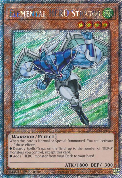 Elemental HERO Stratos (Platinum Secret Rare) [RA03-EN177] Platinum Secret Rare | Jomio and Rueliete's Cards and Comics