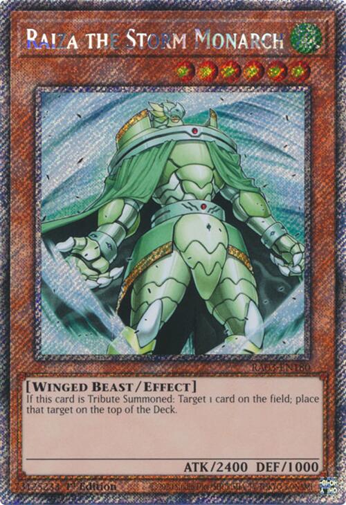Raiza the Storm Monarch (Platinum Secret Rare) [RA03-EN180] Platinum Secret Rare | Jomio and Rueliete's Cards and Comics