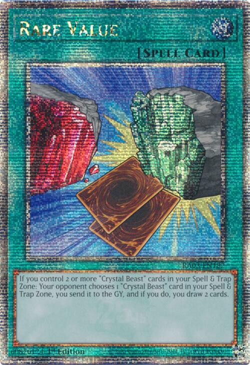 Rare Value (Quarter Century Secret Rare) [RA03-EN182] Quarter Century Secret Rare | Jomio and Rueliete's Cards and Comics