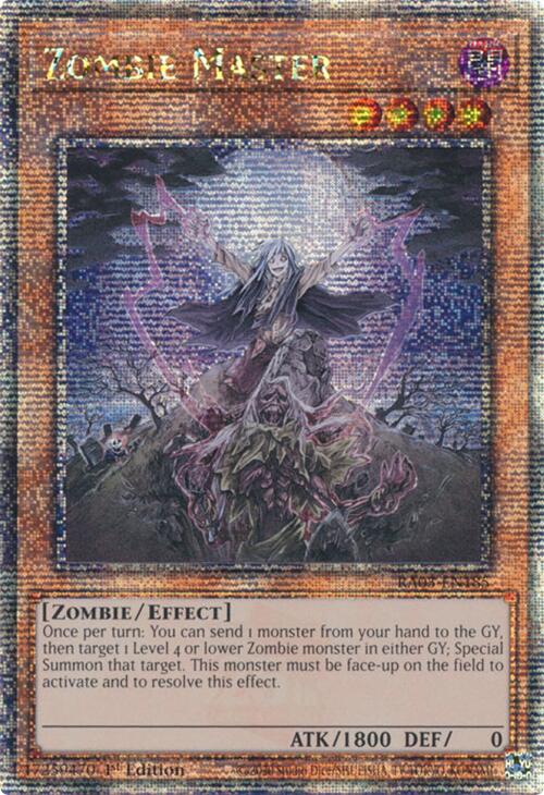 Zombie Master (Quarter Century Secret Rare) [RA03-EN185] Quarter Century Secret Rare | Jomio and Rueliete's Cards and Comics