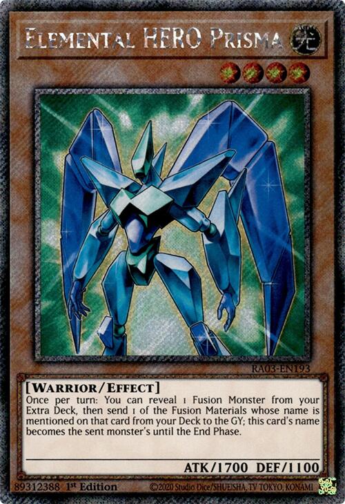Elemental HERO Prisma (Platinum Secret Rare) [RA03-EN193] Platinum Secret Rare | Jomio and Rueliete's Cards and Comics