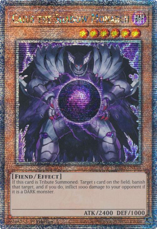 Caius the Shadow Monarch (Quarter Century Secret Rare) [RA03-EN194] Quarter Century Secret Rare | Jomio and Rueliete's Cards and Comics