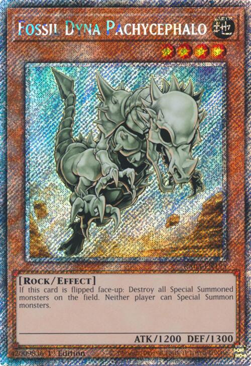 Fossil Dyna Pachycephalo (Platinum Secret Rare) [RA03-EN195] Platinum Secret Rare | Jomio and Rueliete's Cards and Comics