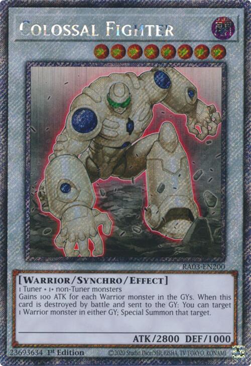 Colossal Fighter (Platinum Secret Rare) [RA03-EN200] Platinum Secret Rare | Jomio and Rueliete's Cards and Comics
