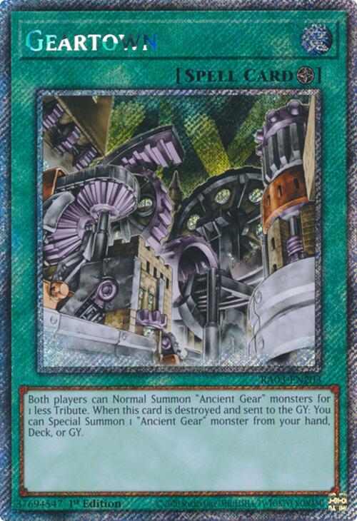 Geartown (Platinum Secret Rare) [RA03-EN203] Platinum Secret Rare | Jomio and Rueliete's Cards and Comics