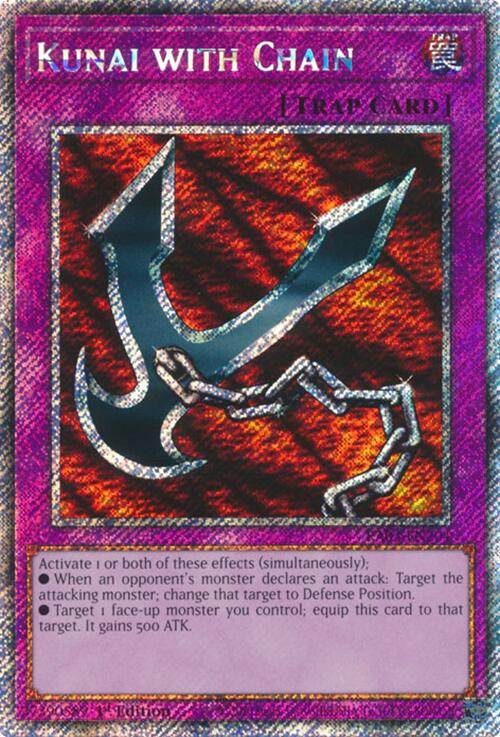 Kunai with Chain (Platinum Secret Rare) [RA03-EN204] Platinum Secret Rare | Jomio and Rueliete's Cards and Comics