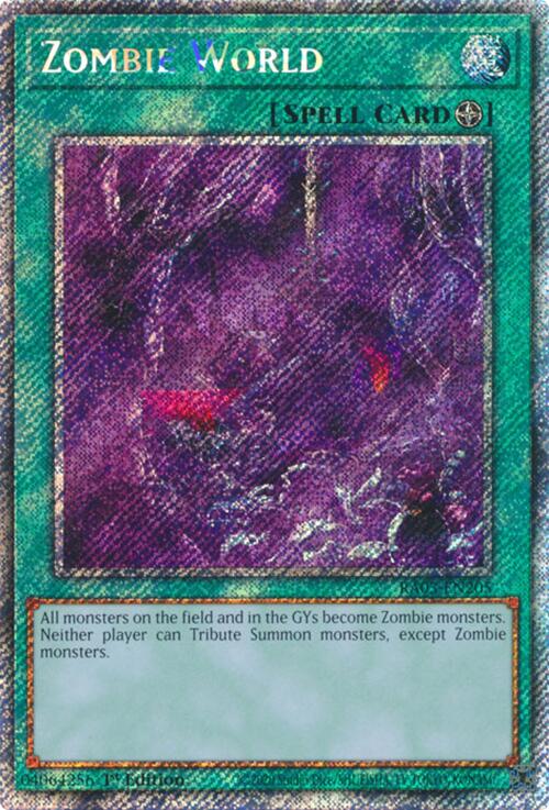 Zombie World (Platinum Secret Rare) [RA03-EN205] Platinum Secret Rare | Jomio and Rueliete's Cards and Comics