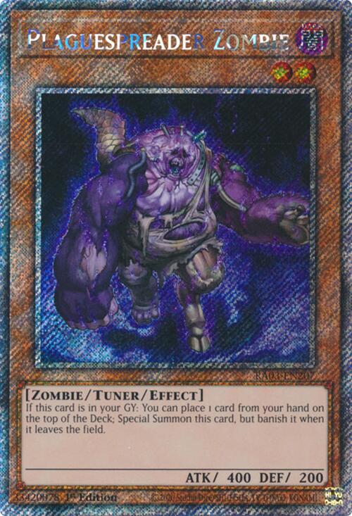 Plaguespreader Zombie (Platinum Secret Rare) [RA03-EN207] Platinum Secret Rare | Jomio and Rueliete's Cards and Comics