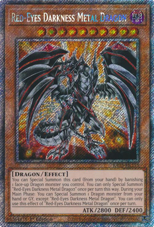 Red-Eyes Darkness Metal Dragon (Platinum Secret Rare) [RA03-EN212] Platinum Secret Rare | Jomio and Rueliete's Cards and Comics