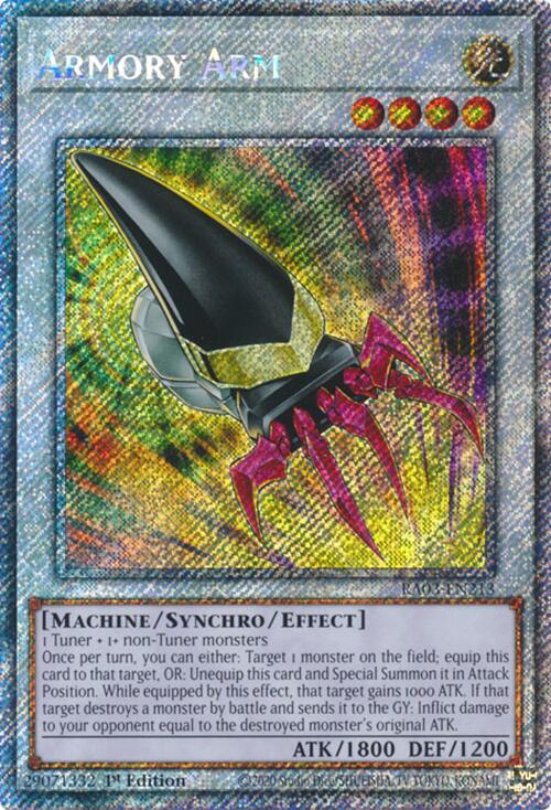 Armory Arm (Platinum Secret Rare) [RA03-EN213] Platinum Secret Rare | Jomio and Rueliete's Cards and Comics
