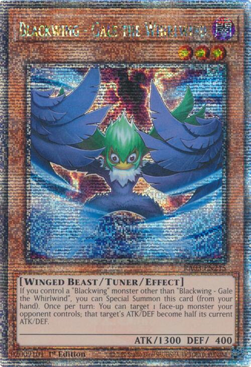 Blackwing - Gale the Whirlwind (Quarter Century Secret Rare) [RA03-EN215] Quarter Century Secret Rare | Jomio and Rueliete's Cards and Comics