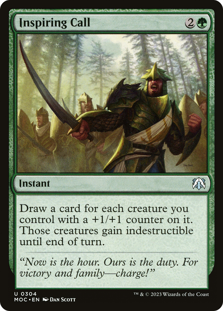 Inspiring Call [March of the Machine Commander] | Jomio and Rueliete's Cards and Comics