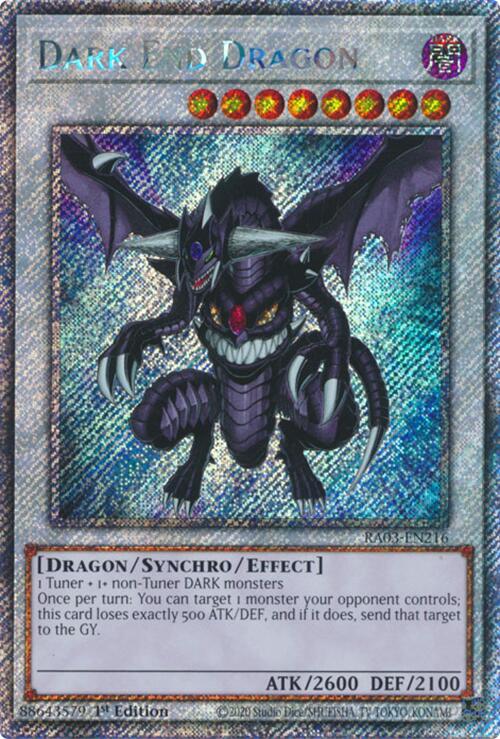 Dark End Dragon (Platinum Secret Rare) [RA03-EN216] Platinum Secret Rare | Jomio and Rueliete's Cards and Comics
