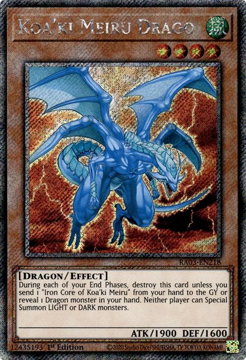 Koa'ki Meiru Drago (Platinum Secret Rare) [RA03-EN218] Platinum Secret Rare | Jomio and Rueliete's Cards and Comics