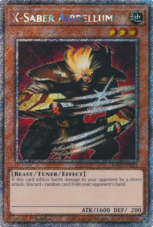 X-Saber Airbellum (Platinum Secret Rare) [RA03-EN221] Platinum Secret Rare | Jomio and Rueliete's Cards and Comics