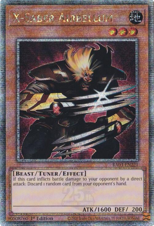 X-Saber Airbellum (Quarter Century Secret Rare) [RA03-EN221] Quarter Century Secret Rare | Jomio and Rueliete's Cards and Comics