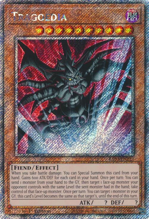 Tragoedia (Platinum Secret Rare) [RA03-EN223] Platinum Secret Rare | Jomio and Rueliete's Cards and Comics