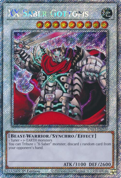 XX-Saber Gottoms (Platinum Secret Rare) [RA03-EN226] Platinum Secret Rare | Jomio and Rueliete's Cards and Comics