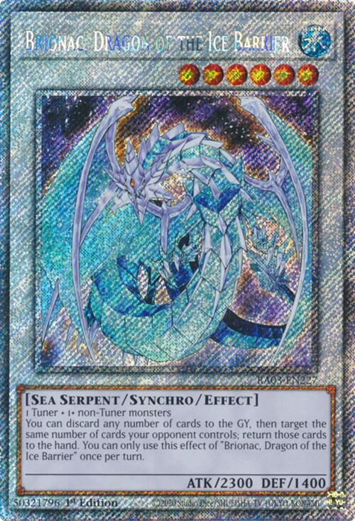 Brionac, Dragon of the Ice Barrier (Platinum Secret Rare) [RA03-EN227] Platinum Secret Rare | Jomio and Rueliete's Cards and Comics