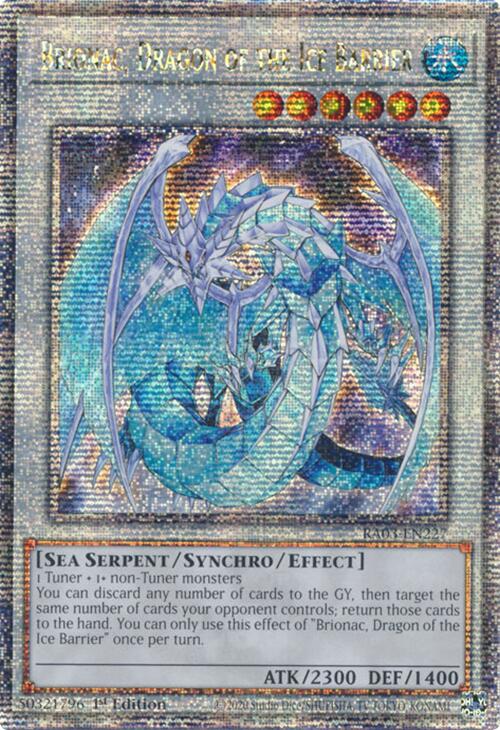 Brionac, Dragon of the Ice Barrier (Quarter Century Secret Rare) [RA03-EN227] Quarter Century Secret Rare | Jomio and Rueliete's Cards and Comics