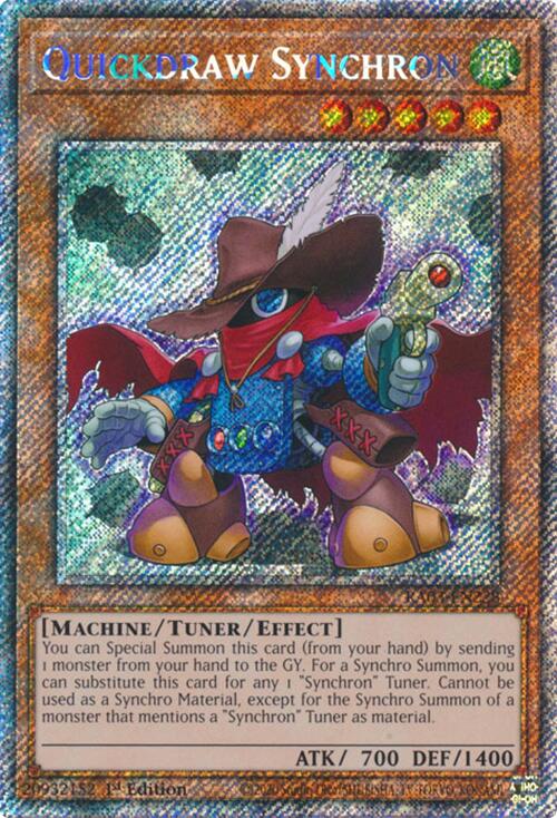 Quickdraw Synchron (Platinum Secret Rare) [RA03-EN228] Platinum Secret Rare | Jomio and Rueliete's Cards and Comics