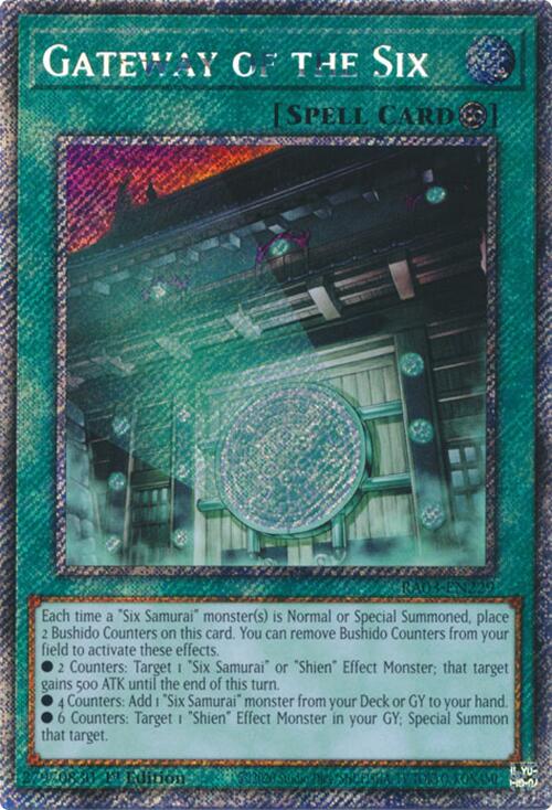 Gateway of the Six (Platinum Secret Rare) [RA03-EN229] Platinum Secret Rare | Jomio and Rueliete's Cards and Comics