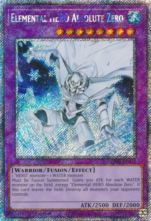 Elemental HERO Absolute Zero (Platinum Secret Rare) [RA03-EN231] Platinum Secret Rare | Jomio and Rueliete's Cards and Comics